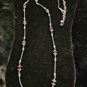 Vintage Brighton 34" necklace with gems.